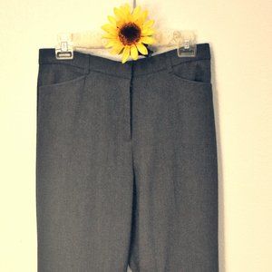 Grey business slacks.